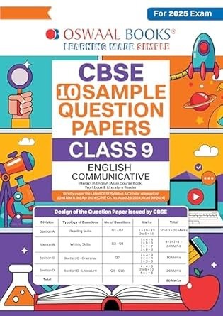 Oswaal ENGLISH COMMUNICATIVE Sample Question Papers (for 2025 Exam) -  Class 9  CBSE