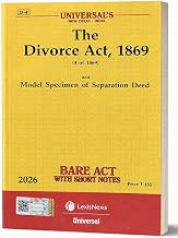 The Divorce Act, 1869 - Universal's Bare Act 2026 Edition cover