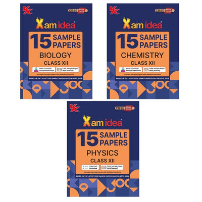 Xam Idea 15 Sample Papers (Physics, Chemistry, Biology) - Set of 3 Books - Class 12 (For 2025 Exam)  CBSE