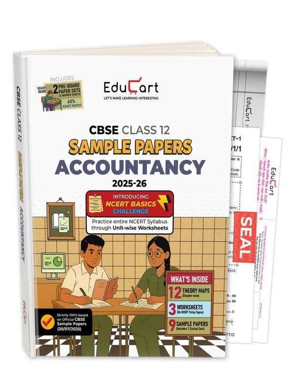 Educart ACCOUNTANCY Sample Papers 2026-27 - Class 12  (Based on Latest CBSE Sample Papers Released, for 2026 Exam)