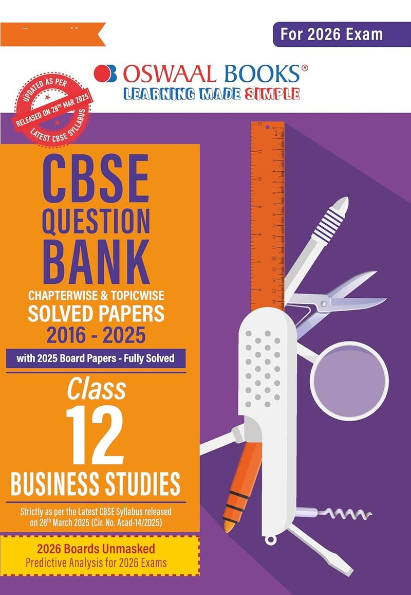 Oswaal BUSINESS STUDIES Question Bank Chapterwise and Topicwise Solved Papers [2026-27] - Class 12