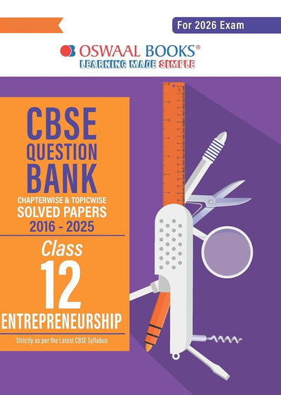 Oswaal ENTREPRENEURSHIP Question Bank Chapterwise and Topicwise Solved Papers [2026-27] - Class 12