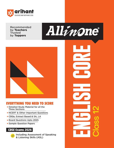 All In One ENGLISH CORE | Based On Latest NCERT | Mind map in each chapter | Clear & Concise Theory | Intext & Chapter Exercises | Sample Question Papers [2026-27] - Class 12 Class