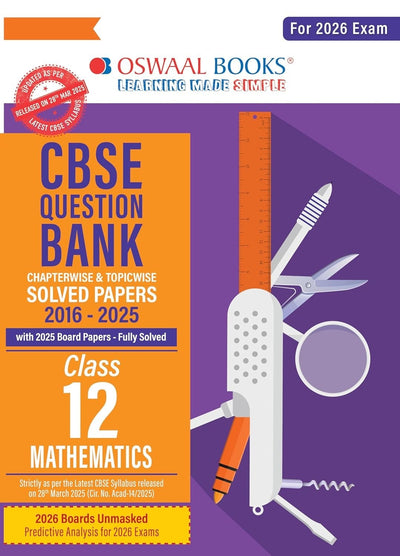 Oswaal MATHEMATICS Question Bank Chapterwise and Topicwise Solved Papers [2026-27] - Class 12