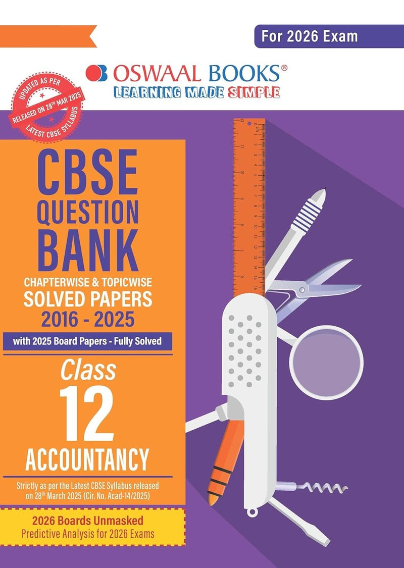Oswaal ACCOUNTANCY Question Bank Chapterwise and Topicwise Solved Papers [2026-27] - Class 12