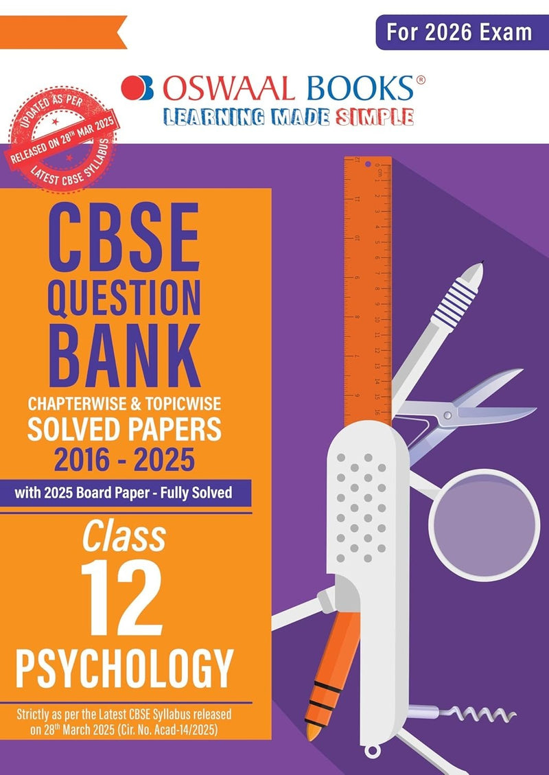 Oswaal PSYCHOLOGY Question Bank Chapterwise and Topicwise Solved Papers [2026-27] - Class 12