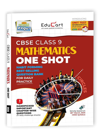 Educart MATHEMATICS One Shot Question Bank (for 2025 Exam) -  Class 9