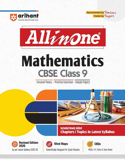 All In One - MATHEMATICS | Mind map in each chapter | Clear & Concise Theory | Intext & Chapter Exercises | Sample Question Papers [2026-27] - Class 9