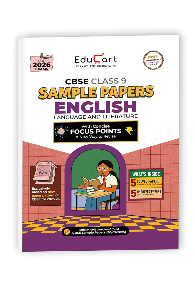 Educart ENGLISH (Language & Literature) Sample Papers 2026-27 - Class 9  (Introducing exclusive new practice concept for 2026 Exam)