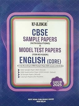 ULike ENGLISH CORE Sample Papers (With Solutions) & Model Test Papers (For Revision) 2026-27 - Class 12  CBSE