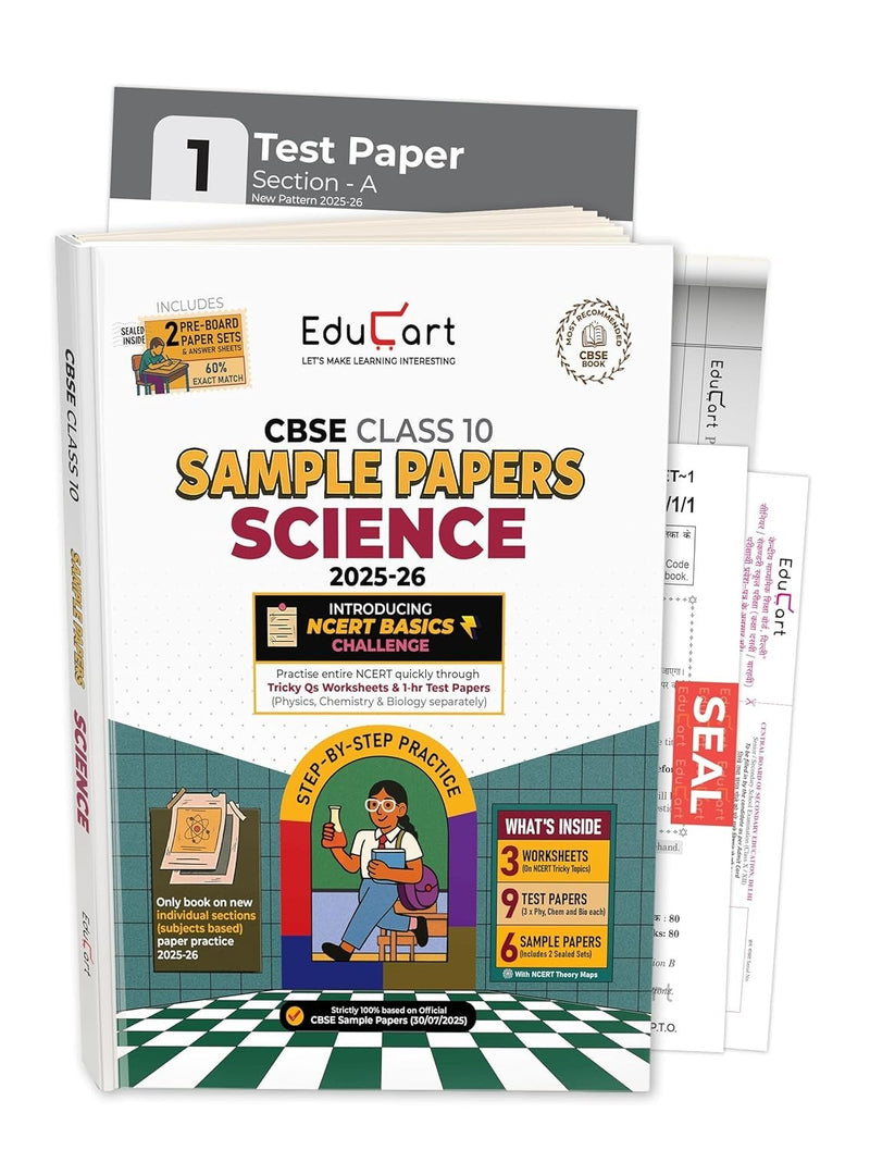 Educart SCIENCE Sample Papers 2026-27 - Class 10  (Introducing exclusive step-by-step new practice concept on 2026 pattern)