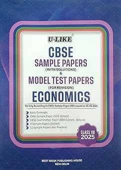 ULike ECONOMICS Sample Papers (With Solutions) & Model Test Papers (For Revision) 2026-27 - Class 12  CBSE