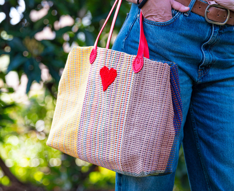 Colorful tote bag with vibrant design